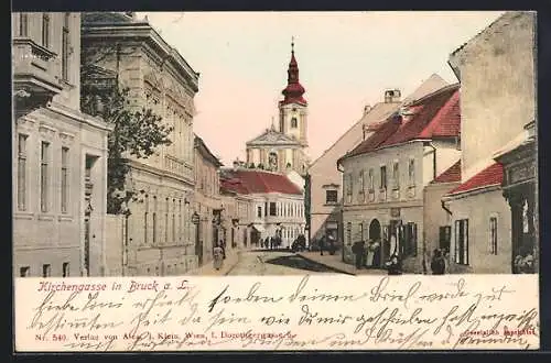 AK Bruck a. L., Blick in die Kirchengasse