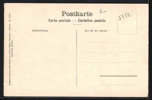 AK Tutzing, Teilansicht mit Kirche