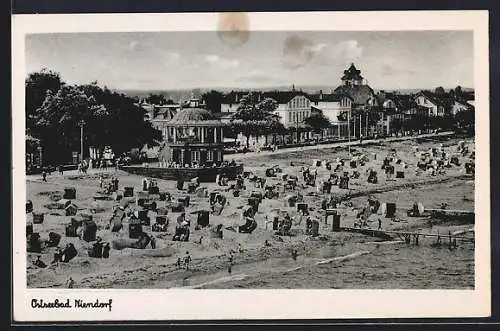 AK Niendorf /Ostsee, Strand mit Strandkörben
