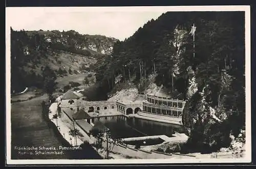 AK Pottenstein /Fränkische Schweiz, Kur- und Schwimmbad