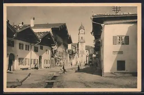 AK Mittenwald, Hauptstrasse, Strassenpartie