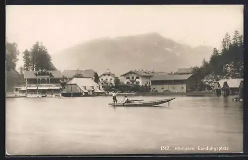 AK Königsee / St. Bartholomö, Landungsplatz