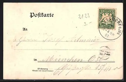 AK Nussdorf a. Inn, Ortsansicht mit Kirche