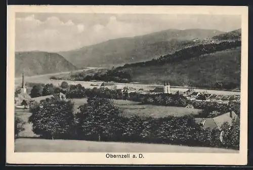 AK Obernzell a. D., Ortsansicht mit Kirche