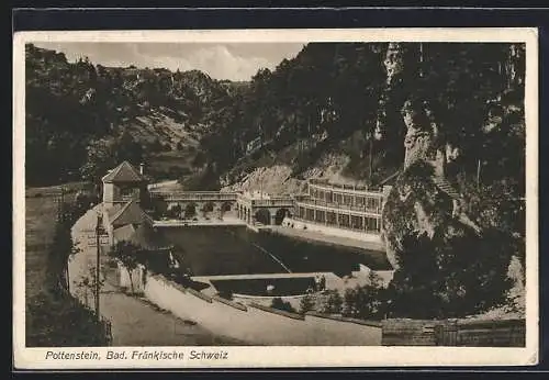 AK Pottenstein /Fränkische Schweiz, Blick auf das Bad