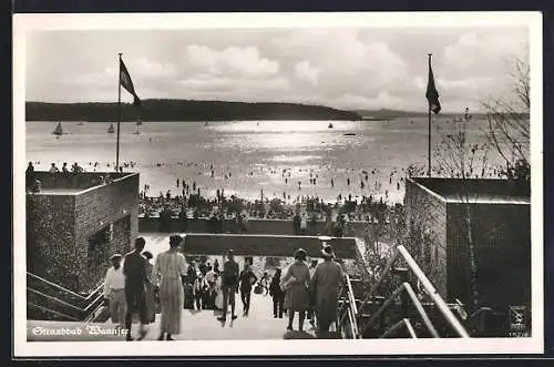 AK Berlin-Wannsee, Blick auf das Strandbad