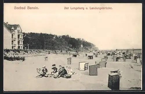 AK Bansin, Der Langeberg u. Landungsbrücke