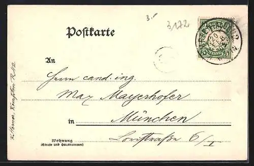 AK Kempten im Allgäu, Burghalde v. d. Boleite aus