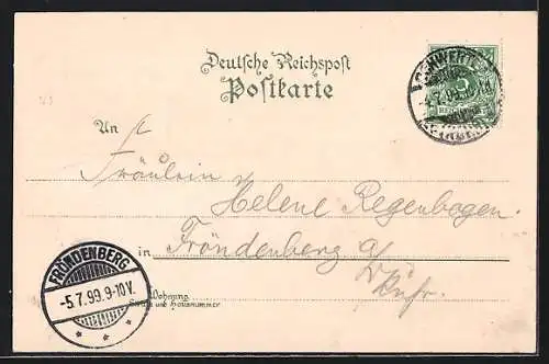 Lithographie Schwerte a/Ruhr, Altes Rathaus Ev. und Kath. Kirche