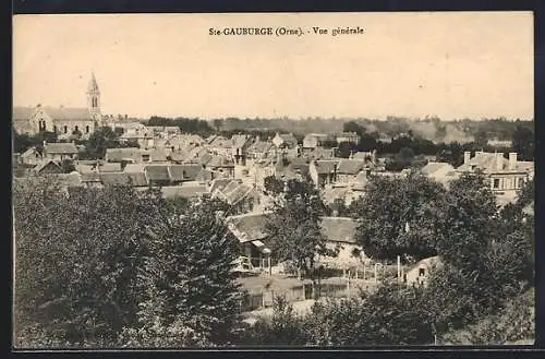 AK Ste-Gauburge, Vue générale du village et de l`église