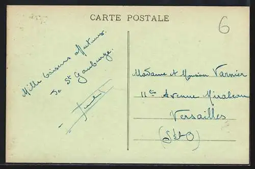 AK Sainte-Gauburge, Église et rue principale avec vue sur le village