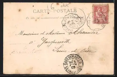 AK Sainte-Gauburge, Vue prise de la Mairie