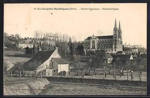 AK La Chapelle-Montligeon, Oeuvre Expiatoire, Nouvelle Église