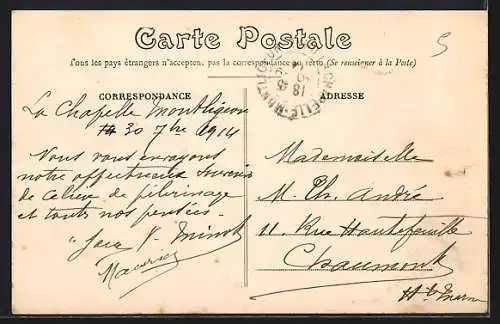 AK La Chapelle-Montligeon, Vue panoramique prise sous un Arc-en-Ciel le 6 Mars 1912