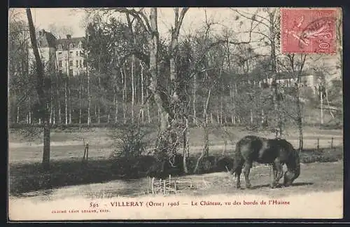 AK Villeray, Le Château vu des bords de l`Huisne