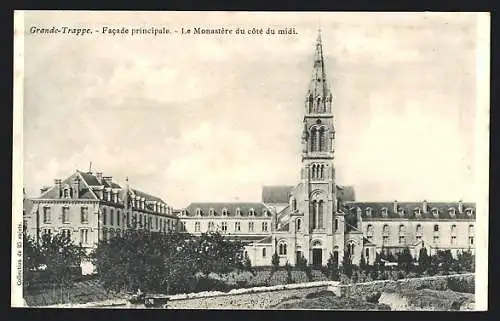 AK Soligny-la-Trappe, Facade principale du monastère côté midi