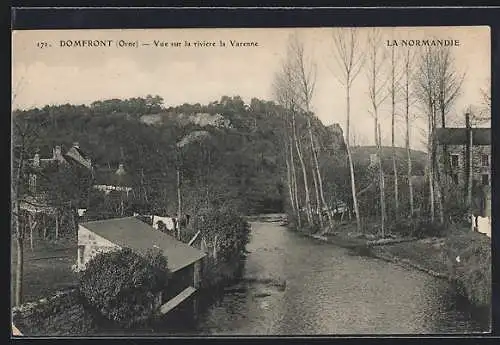 AK Domfront, Vue sur la rivière la Varenne