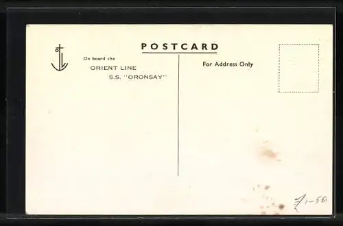 AK Passagierschiff SS Oronsay der Orient Line pflügt durchs Meer