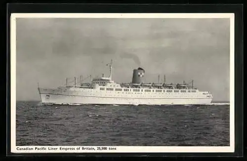 AK Passagierschiff Empress of Britain auf hoher See, Canadian Pacific Liner