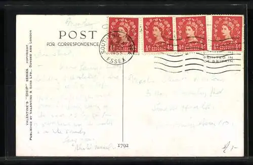 AK Passagierschiff RMMV Stirling Castle pflügt durch die Wellen, Union Castle Mail Steamship Co.