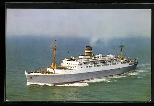 AK Passagierschiff SS Maasdam auf hoher See, Holland-America Line