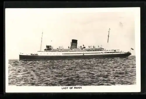 AK Passagierschiff Lady of Mann auf hoher See