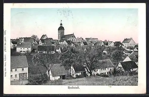 AK Rossstall, Ortsansicht mit Kirche