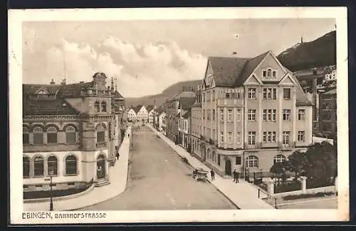 AK Ebingen, Strassenpartie der Bahnhostrasse