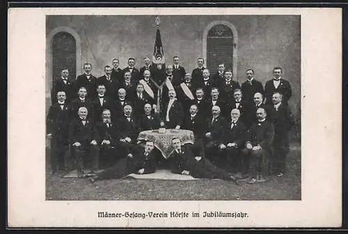 AK Hörste / Westf., Männer-Gesang-Verein im Jubiläumsjahr, Gruppenbild