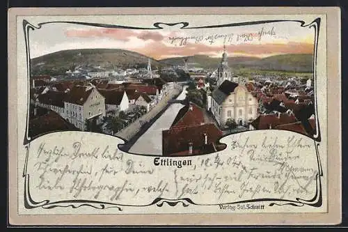 AK Ettlingen, Ortspartie mit Apotheke