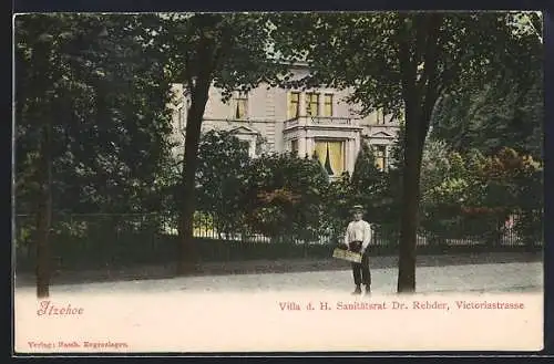 AK Itzehoe, Villa d. H. Sanitätsrat Dr. Rehder, Victoriastrasse