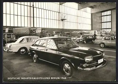 AK Berlin, Deutsche Industrie-Ausstellung 1968, Auto VW-411L