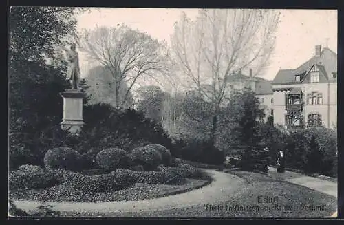 AK Erfurt, Pförtchen-Anlagen mit Reichart-Denkmal