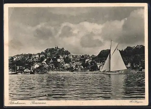 AK Hamburg-Blankenese, Panorama