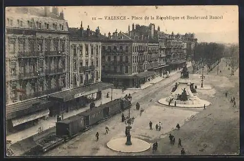 AK Valence, Place de la Rèpublique et Boulevard Bancel