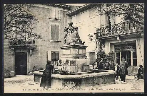 AK Grignan, Statue de Madame de Sèvignè