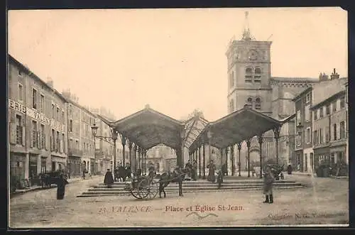 AK Valence, Place et Eglise St-Jean