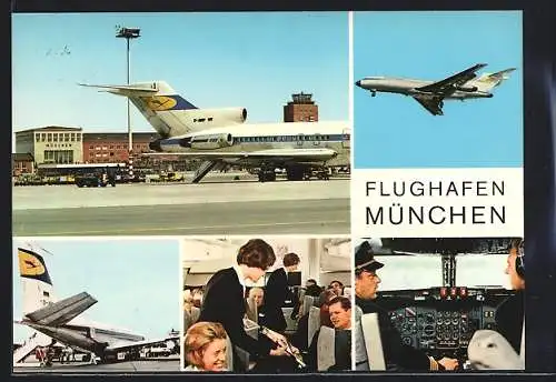 AK München, Flughafen, Cockpit eines Verkehrsflugzeuges