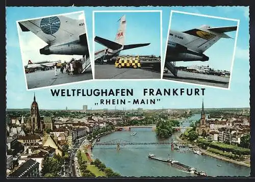AK Frankfurt a. Main, Weltflughafen, Totalansicht