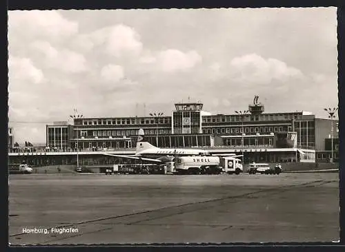 AK Hamburg, Flughafen-Abfertigungsgebäude, Betanken eines Flugzeuges