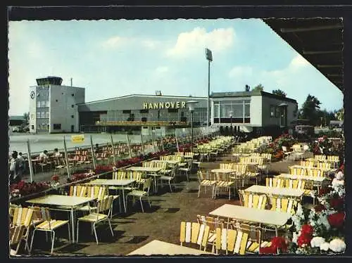 AK Hannover, Flughafen, Blick von der Restaurant-Terrasse