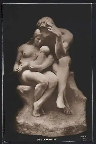 AK Skulptur Die Familie