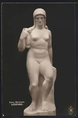 AK Skulptur Legende von Emil Renker