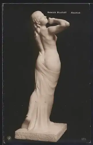 AK Skulptur Abschied von Heinrich Missfeldt