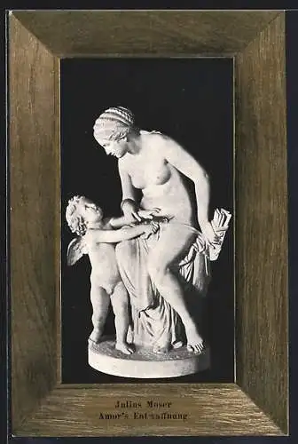 AK Skulptur Amor`s Entwaffnung von Julius Moser
