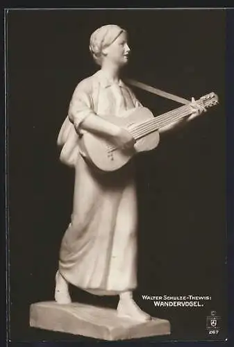 AK Skulptur Wandervogel von Walter Schulze-Thewis