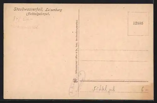 AK Luisenburg im Fichtelgebirge, Staub-Wasserfall