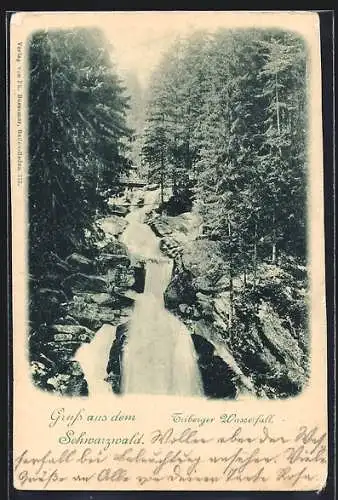 AK Triberg im Schwarzwald, Wasserfall