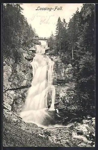 AK Lassing-Fall, Blick auf den Wasserfall
