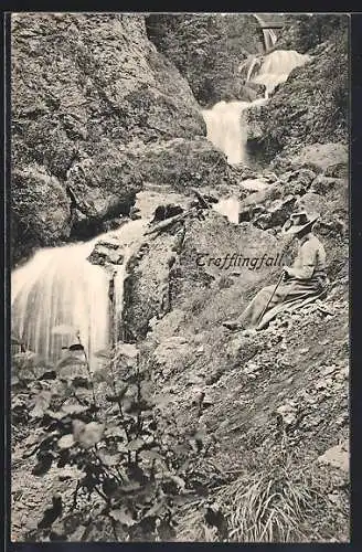 AK Treffingfall, Blick auf den Wasserfall